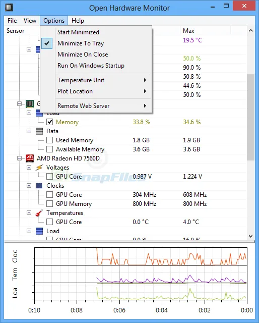 Open Hardware Monitor Скриншот 2