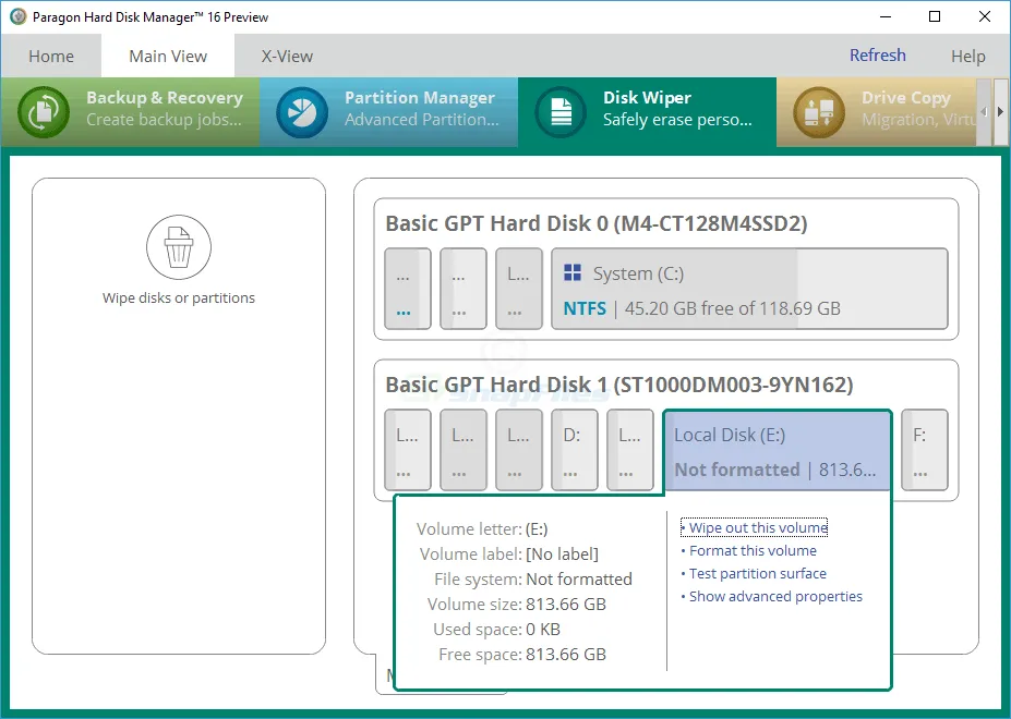 Free Hard Disk Manager (Preview) Скриншот 2