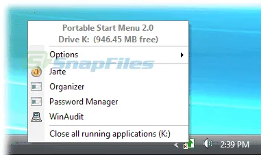 Portable Start Menu Скриншот 1