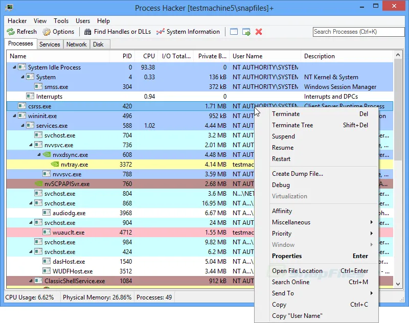 Process Hacker Скриншот 1