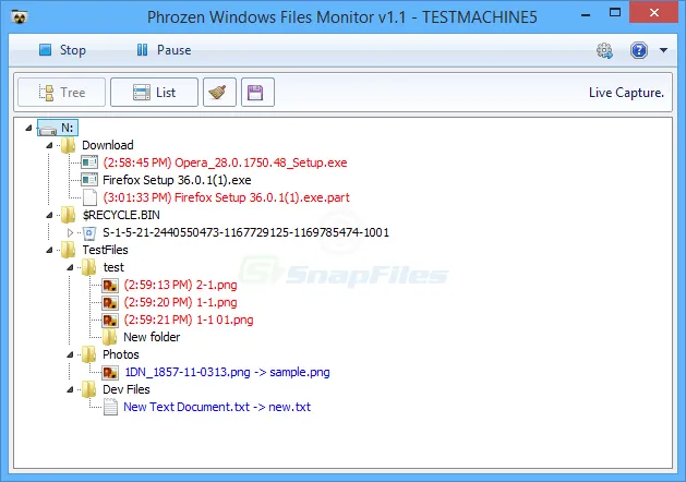 Phrozen Windows File Monitor Скриншот 1