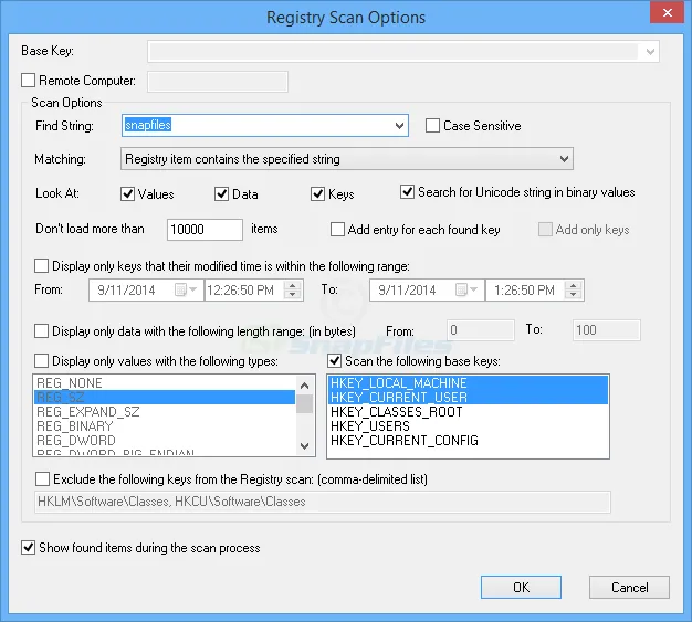 RegScanner Скриншот 2