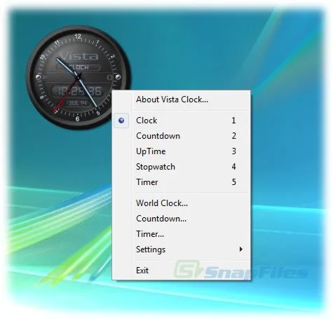 Respect Soft Vista Clock Скриншот 1