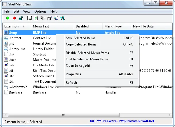 ShellMenuNew Скриншот 1