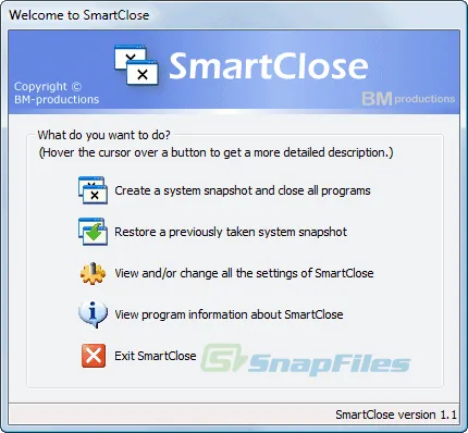 SmartClose Скриншот 1