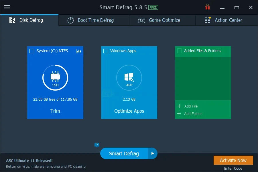 IObit Smart Defrag Скриншот 1