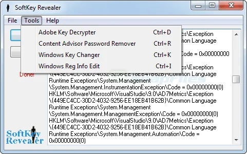 SoftKey Revealer Скриншот 2