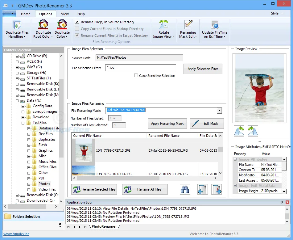 TGMDev PhotoRenamer Скриншот 1
