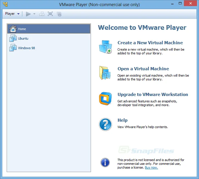 VMware Player Скриншот 1