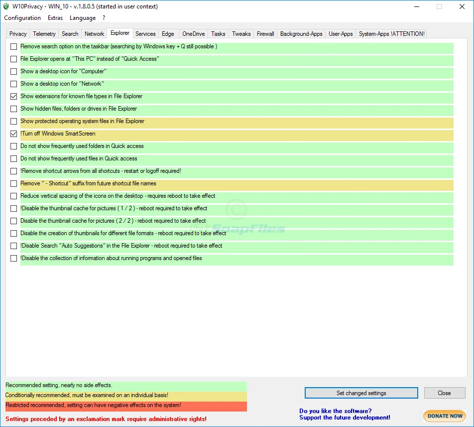 W10Privacy Скриншот 2