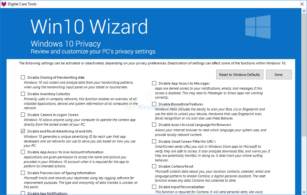 Win10 Wizard Скриншот 2